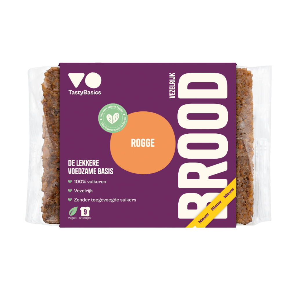 TastyBasics Bread Rye extra fibre 250gr