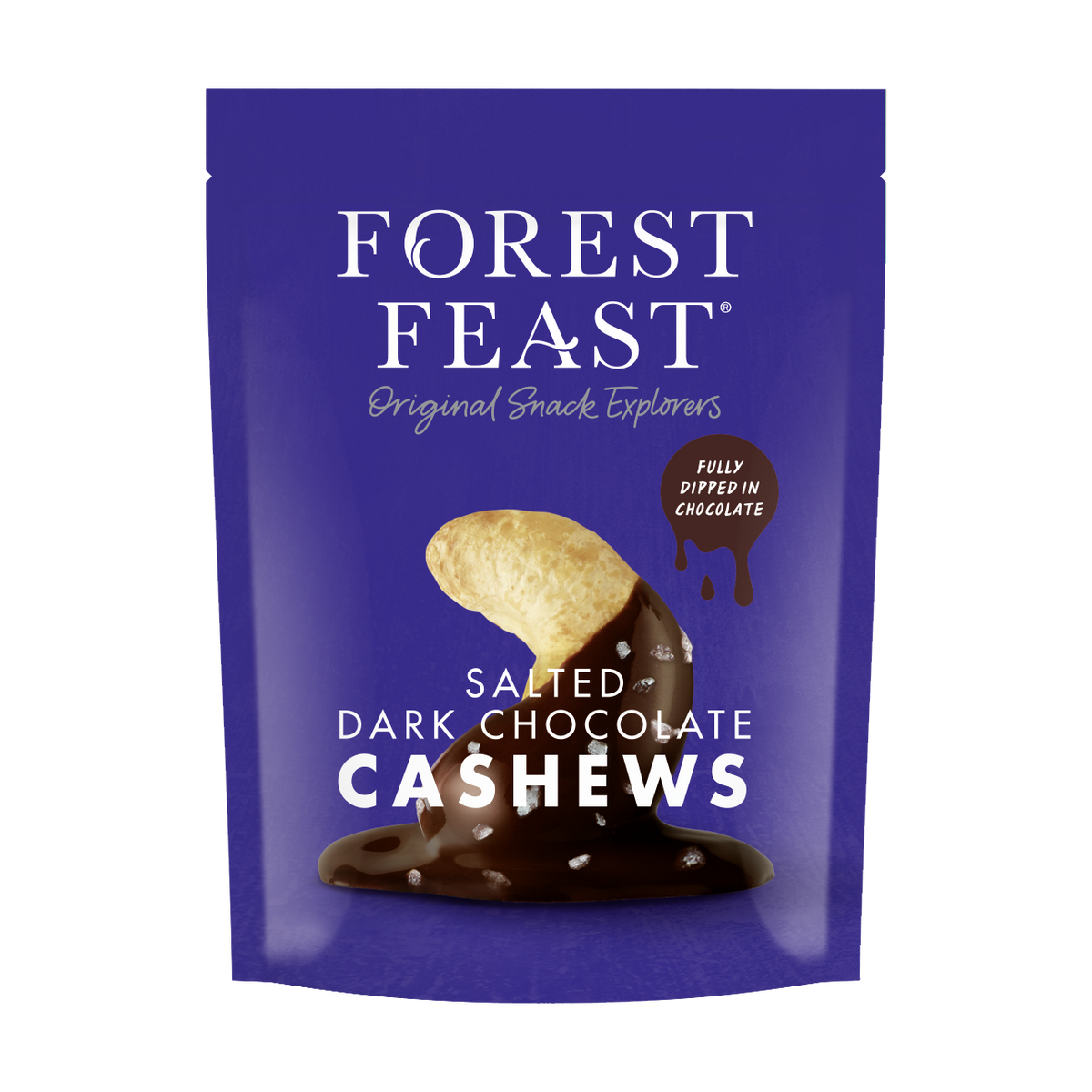 Forest Feast Salted Dark Chocolate Cashews 120g glutenfree