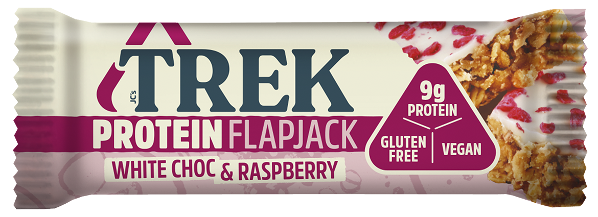 Trek Protein Flapjack White Chocolate Raspberry 3x (glutenfree) 150gr