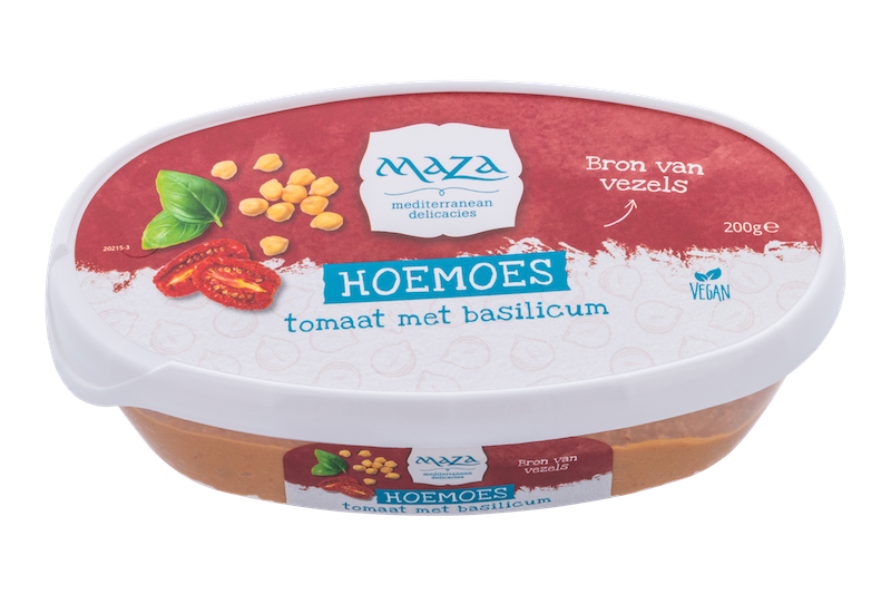 Maza Hummus Tomato Basil spread 200gr glutenfree