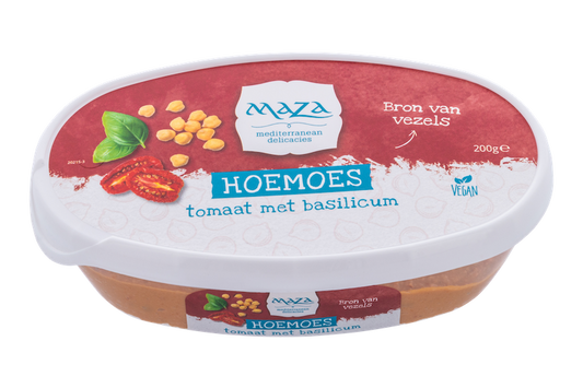 Maza Hummus Tomato Basil spread 200gr glutenfree