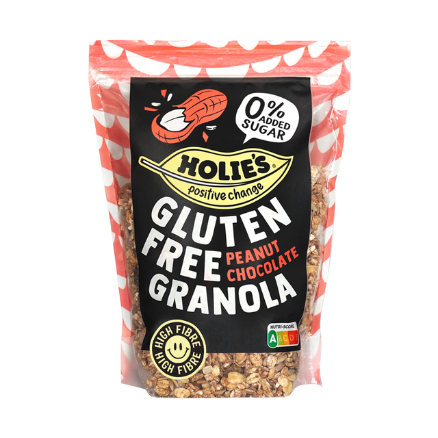 Holie's Glutenfree Granola Peanut Chocolate (no added sugar) 330gr glutenfree
