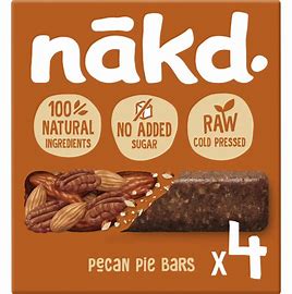 Nakd Organic Raw Fruit and Nut bar Pecan Pie 3x (glutenfree) 140gr