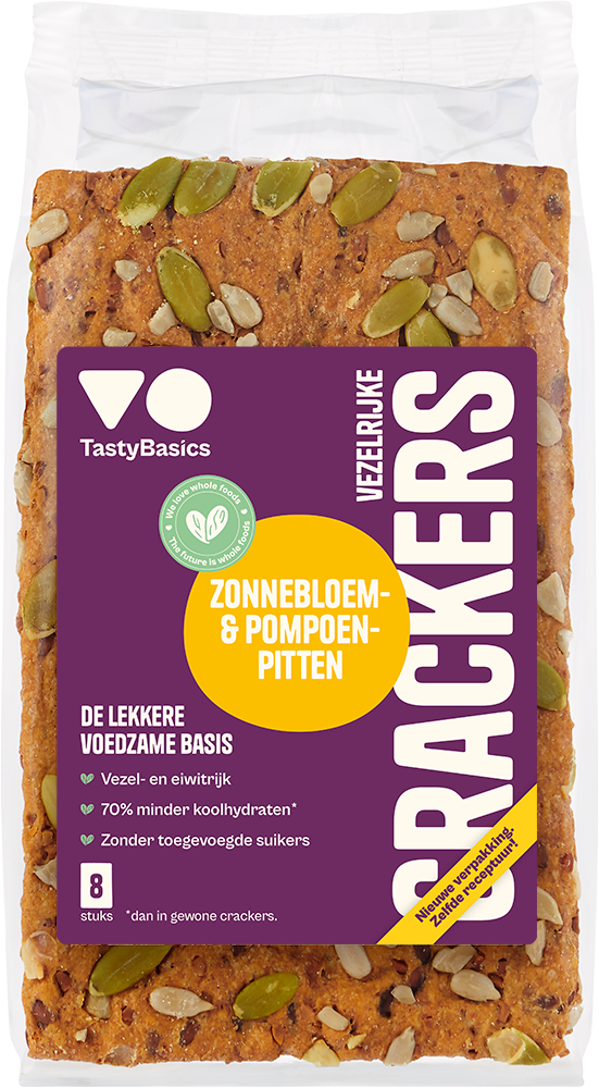 TastyBasics Crackers Sunflower and Pumpkin seeds 200gr