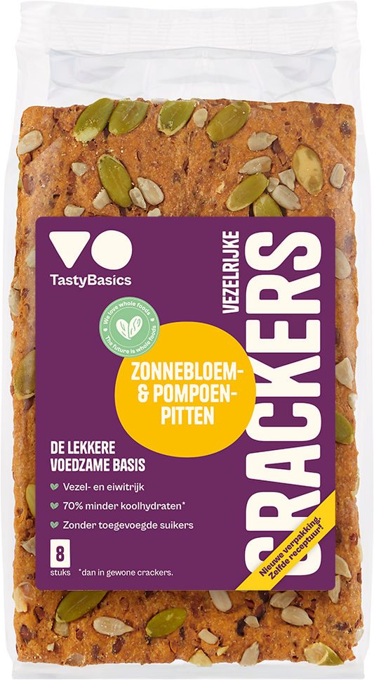 TastyBasics Crackers Sunflower and Pumpkin seeds 200gr