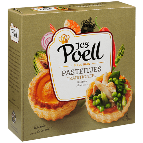 Jos Poell Puff Pastry baskets pre-baked 4x 125gr