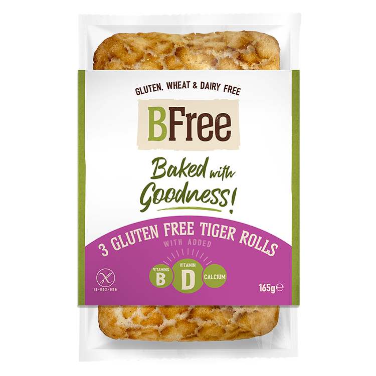 BFree Tiger Bread Rolls (3x) 165gr glutenfree