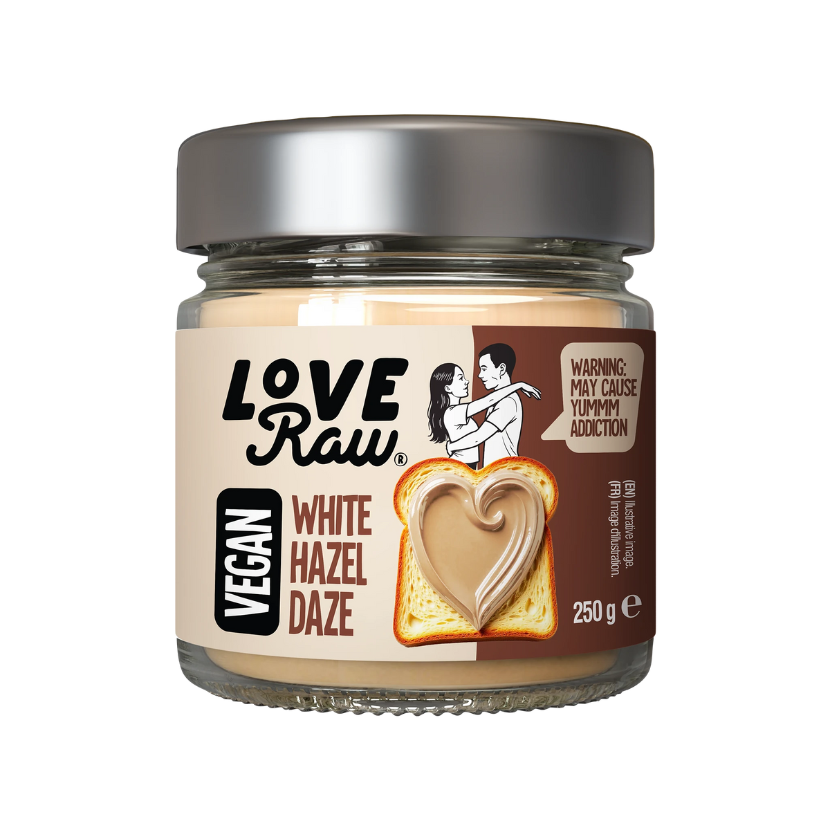 LoveRaw White Hazelnut Spread with coconut sugar 250gr glutenfree