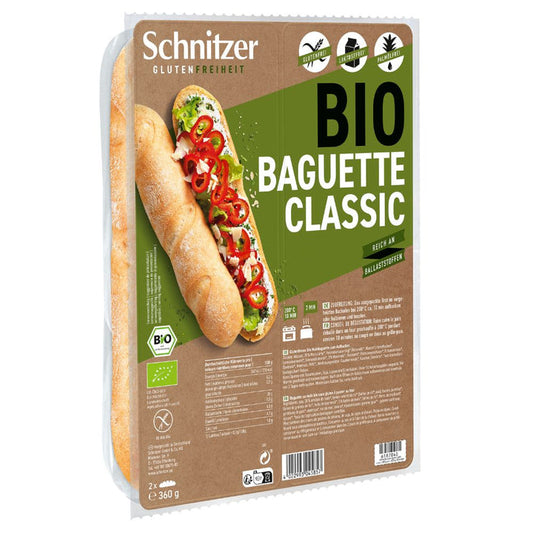 Schnitzer Organic Baquette 180gr glutenfree
