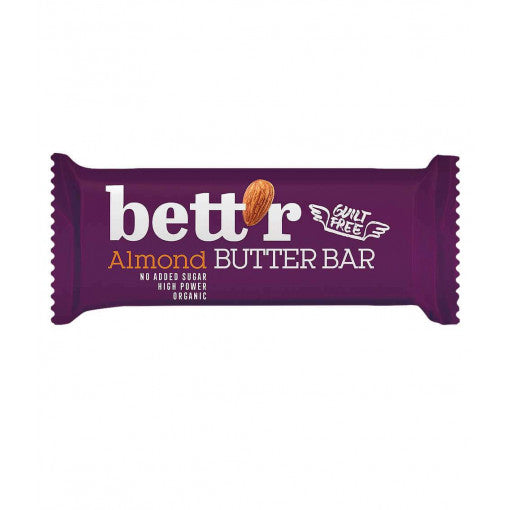 Bettr Organic Almondbutter bar (glutenfree) 30gr