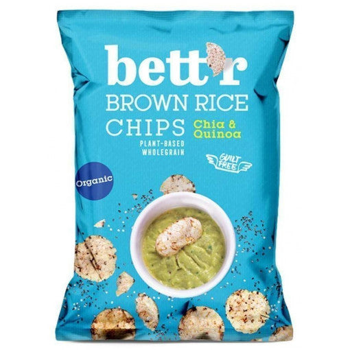 Bettr Organic Brown Rice Chia Quinoa chips 60gr