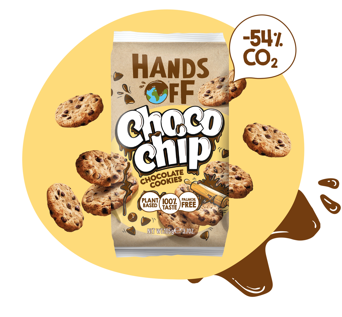 Hands Off Choco Chip Cookies 105gr