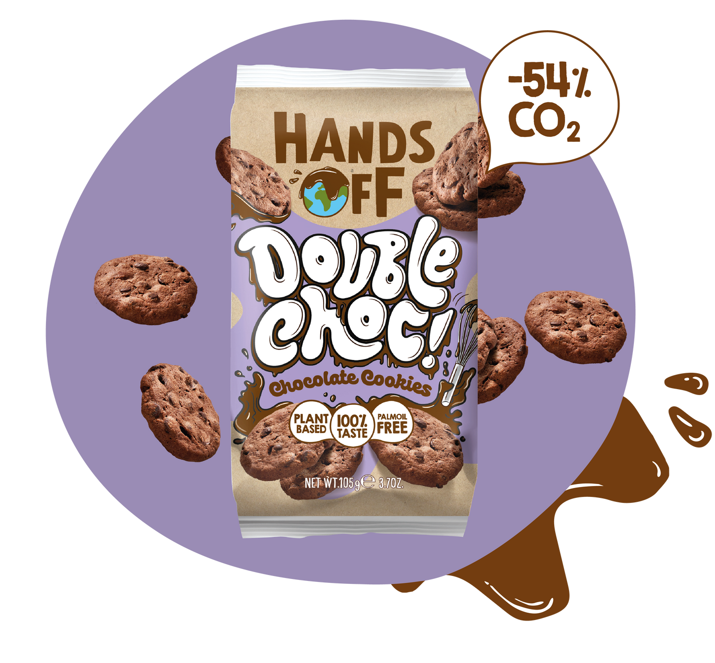 Hands Off Double Choco Cookies 105gr