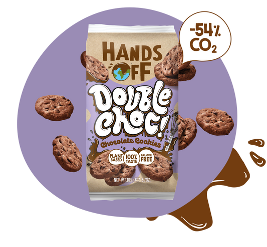 SALE 50% - Hands Off Double Choco Cookies 105gr (original hkd 65, expiry 30-5-24)