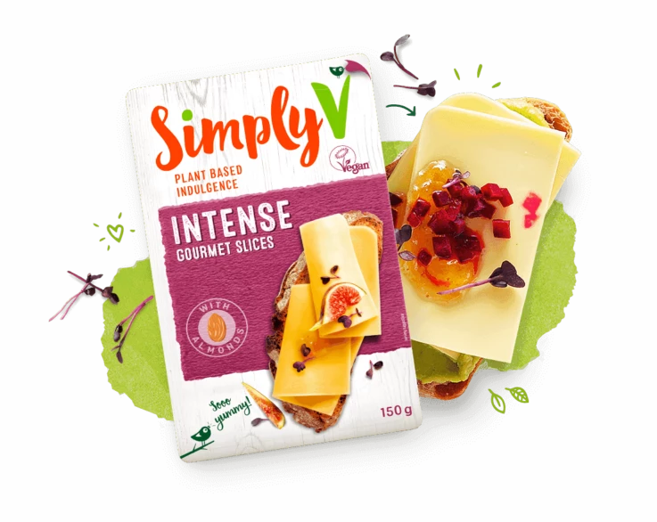 Simply V Intense Cheese slices 150gr