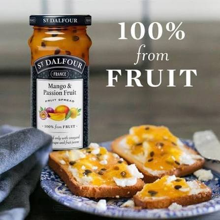 St Dalfour Mango Passionfruit 100% Fruit Spread (no sugar added) 284gr glutenfree