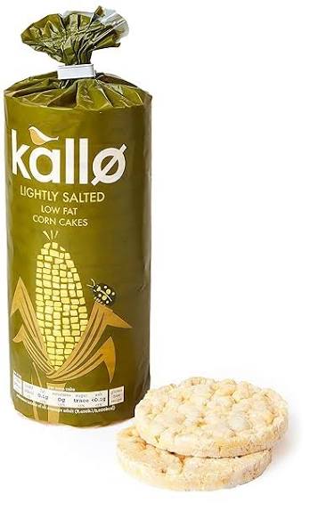 Kallo Organic Corn Wafers  slightly salted 130gr glutenfree