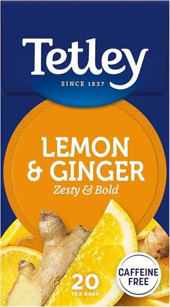 Tetley Zinger Lemon Ginger tea 20pc 40gr