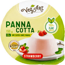 VegArt Panna Cotta Strawberry Dessert 150gr glutenfree