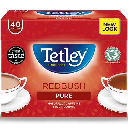 Tetley Redbush Rooibos herbal tea 40pc 100gr