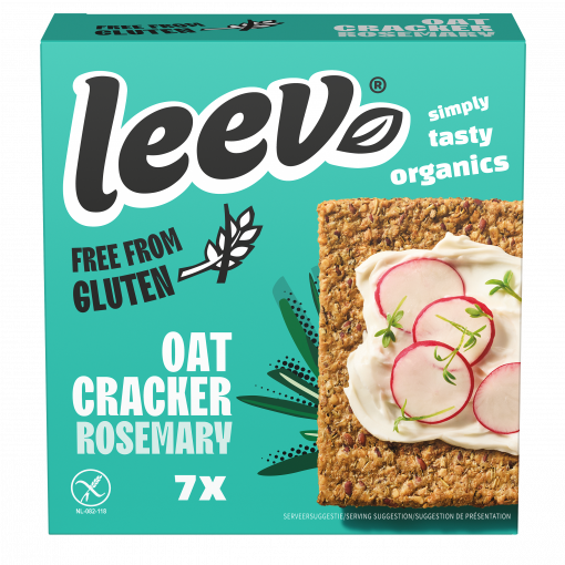 Leev Organic Oat Crackers Rosemary 100gr glutenfree