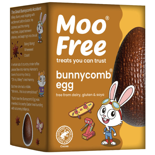 Easter special - Moo Free honeycomb Milk Choco Eggs 85gr