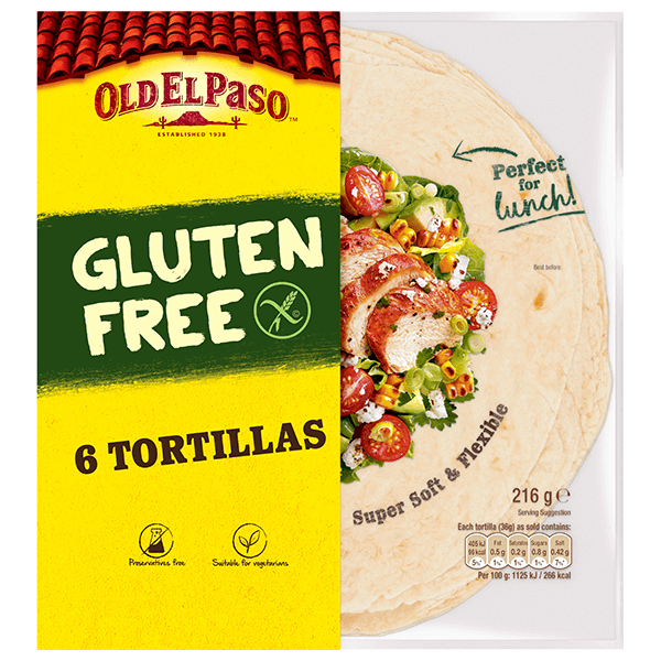 Old El Peso Tortillawrap Natural Glutenfree (6 pieces) 216gr
