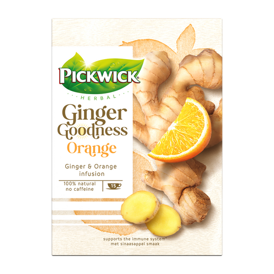 Pickwick Herbal Ginger Orange caffeine free 20x