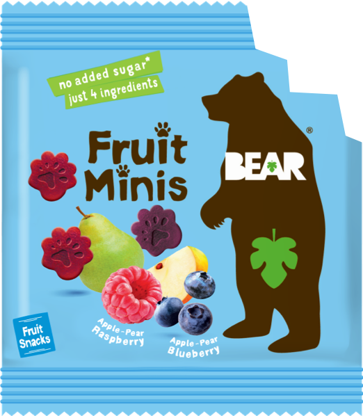 Fruit Minis Bear Raspberry Blueberry 2x5 100gr