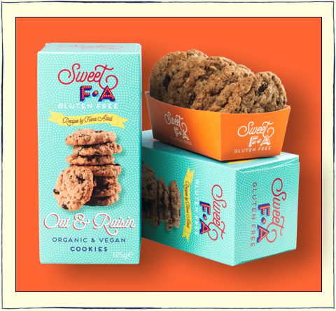 Sweet Fa Organic Oat Rasin Cookies 125gr glutenfree