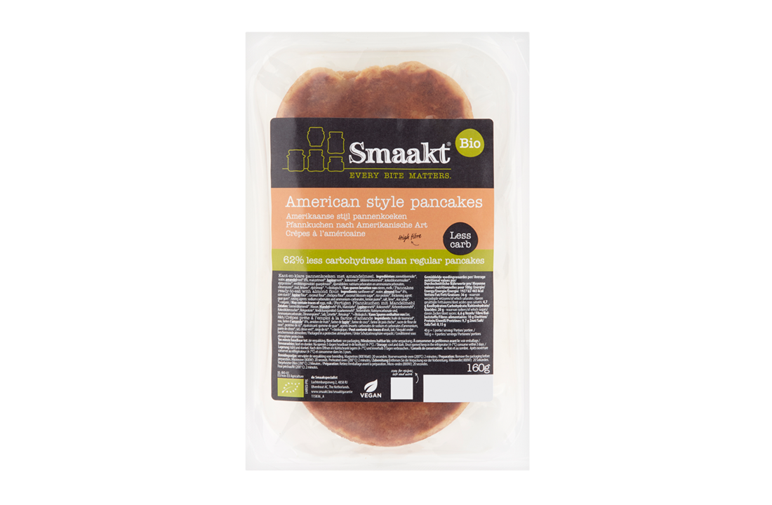 Smaakt Organic American Pancakes less carbs 160gr glutenfree