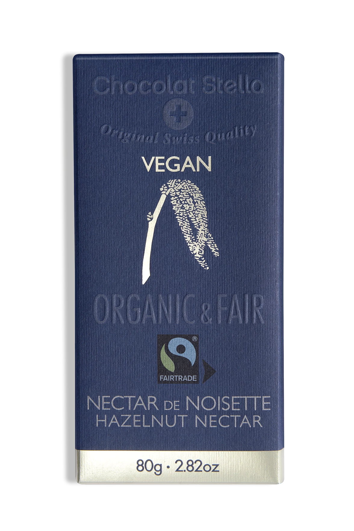 Stella Organic Swiss Chocolate bar Hazelnut nectar 80gr glutenfree