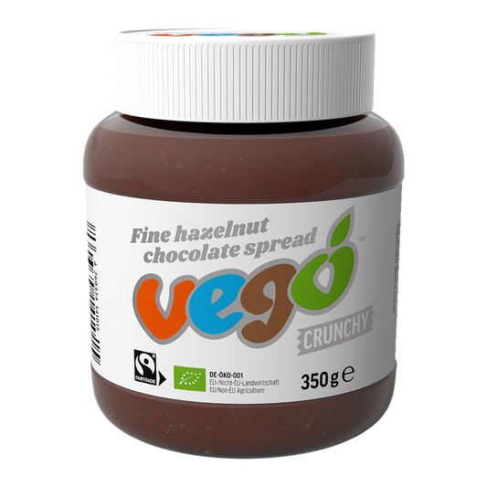 Vego Organic Crunchy Fine Hazelnut Chocolate Spread 350g glutenfree