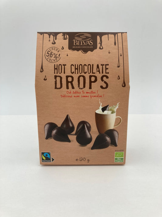 Belvas Organic Chocolate Drops Hot Chocolate Milk 120gr glutenfree