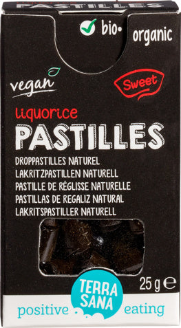 Terrasana Organic Liquorice Pastilles Naturel 25gr