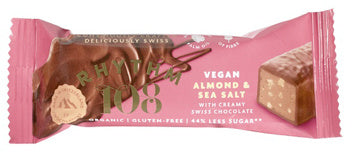 Rhythm 108 Raw Chocolate bar Almond Seasalt glutenfree 33gr