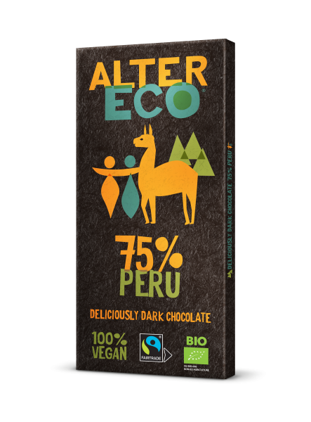 Alter Eco Chocolate tablet 75% Peru 100gr