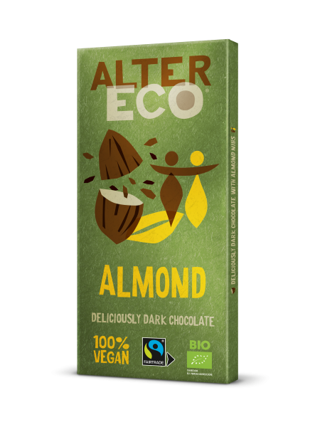 Alter Eco Chocolate tablet Almond 100gr