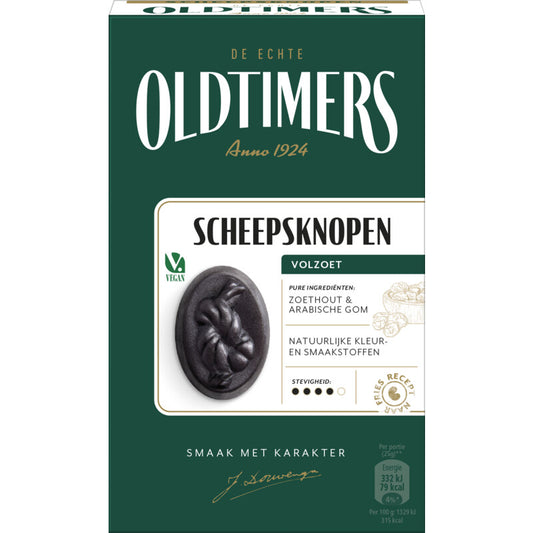 Oldtimers Liquorice Scheepsknopen 235gr