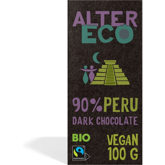 Alter Eco Chocolate tablet 90% Peru 100gr