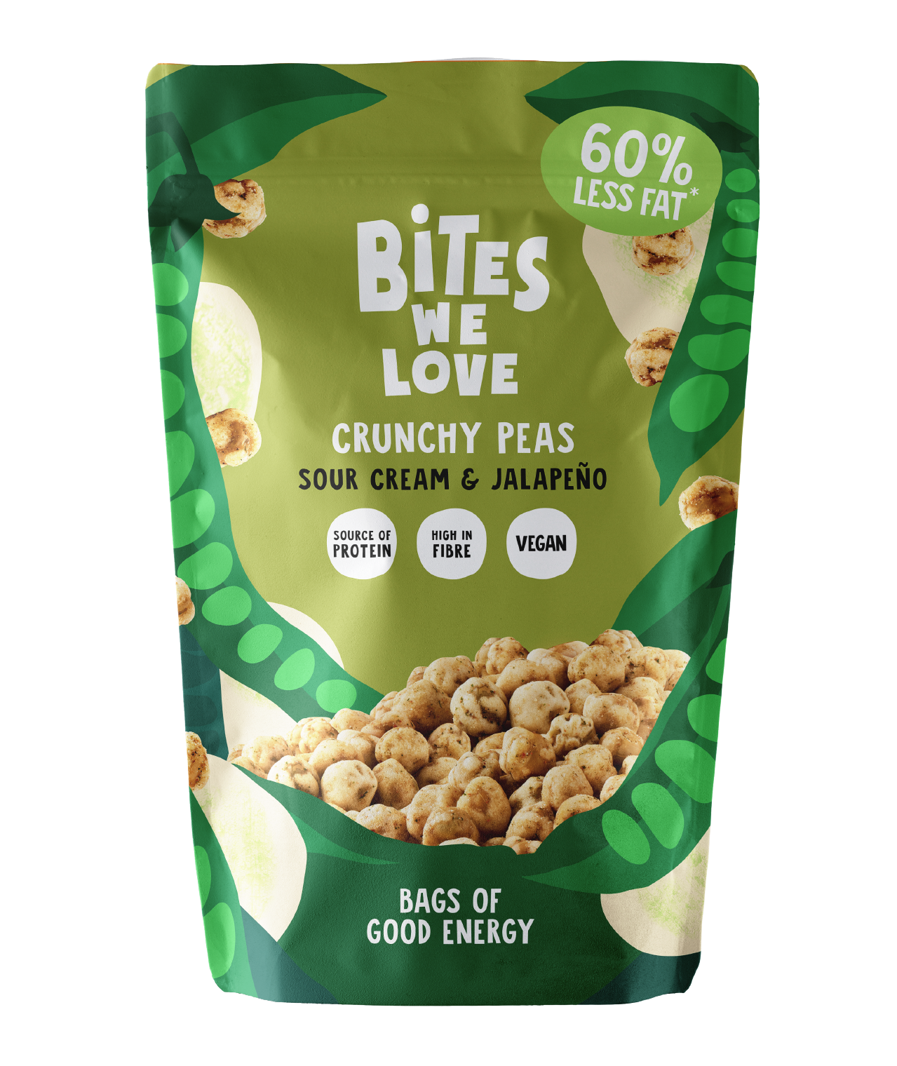 Bites We Love Crunchy Peas Sour cream & Jalapenos 100gr