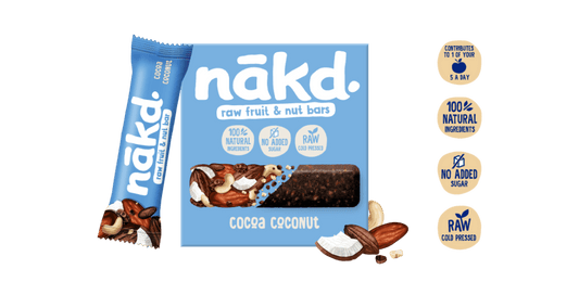 Nakd Organic Raw Fruit and Nut bar Coconut Choco 3x (glutenfree) 140gr