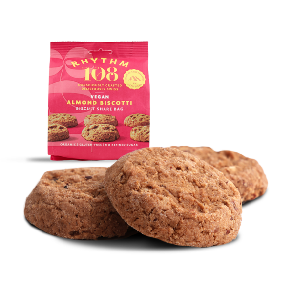 Rhythm 108 Organic Almond Biscotti crunchy Cookies glutenfree 135gr