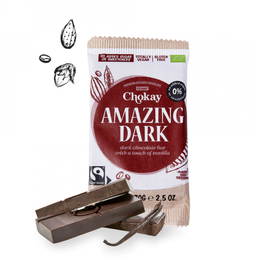 Chokay Organic Chocolate bar Amazing Dark 70gr glutenfree