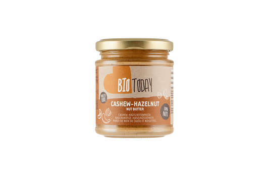 BioToday Organic Cashew Hazelnut butter 100% 170gr (glutenfree)