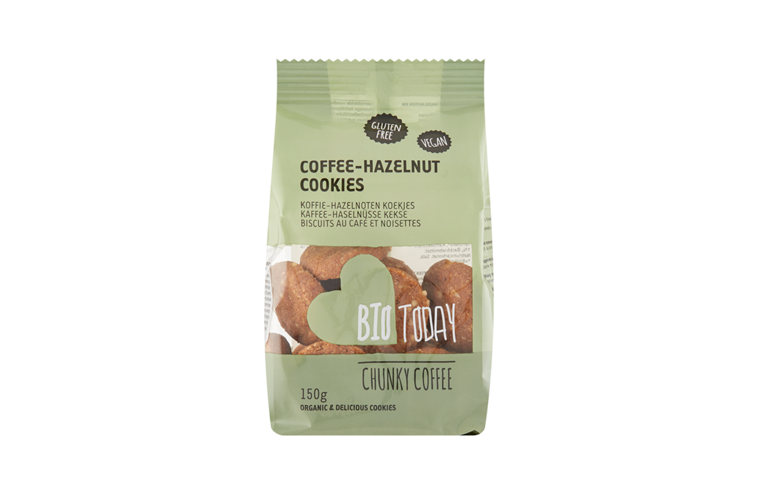 BioToday Coffee Organic Hazelnut Cookies 150gr