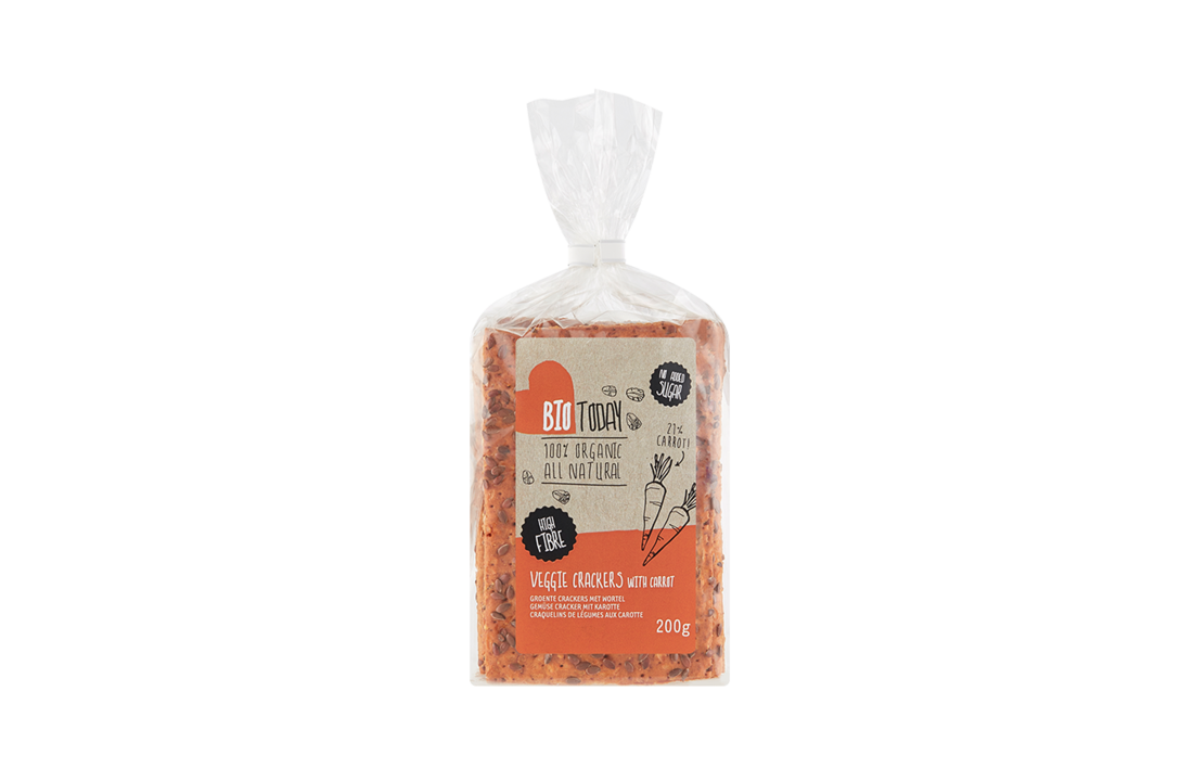 BioToday Organic Spelt Carrot Crackers 200gr