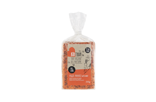 BioToday Organic Spelt Carrot Crackers 200gr