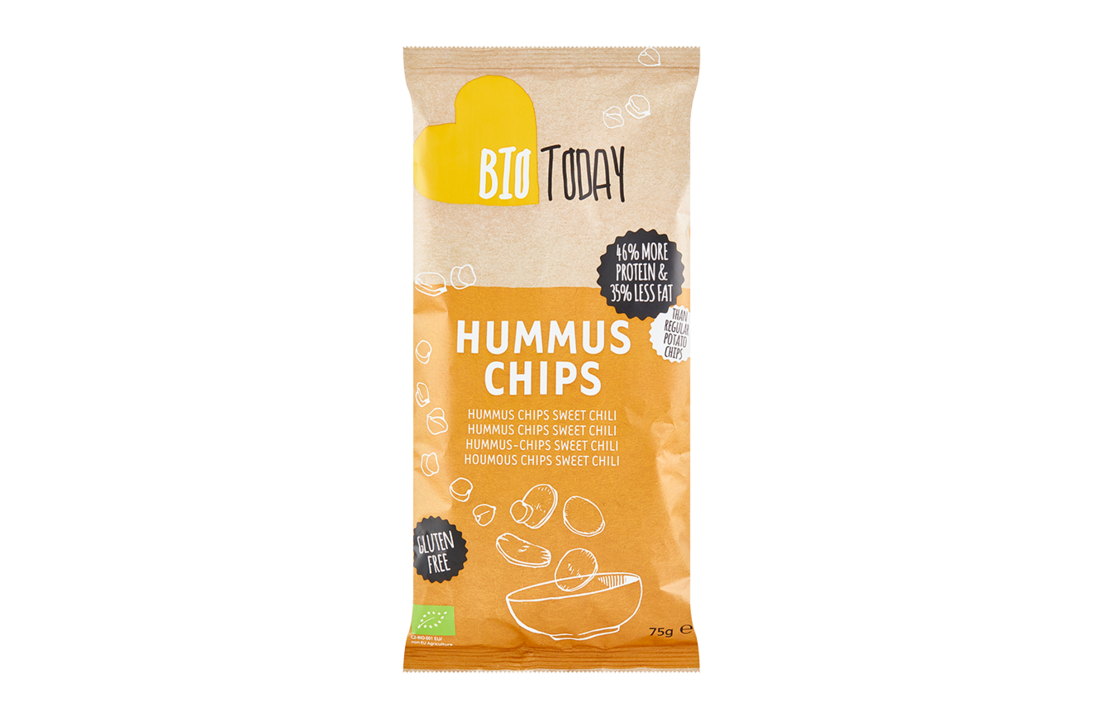 BioToday Organic Humus Sweet Chili Chips 75gr (glutenfree)