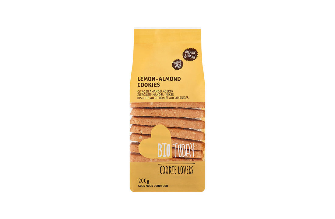 BioToday Organic Lemon Almond Cookies 200gr